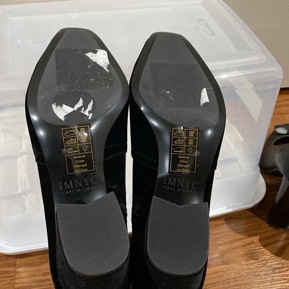 Never worn Velvet block heel boots - Picture 2 of 5